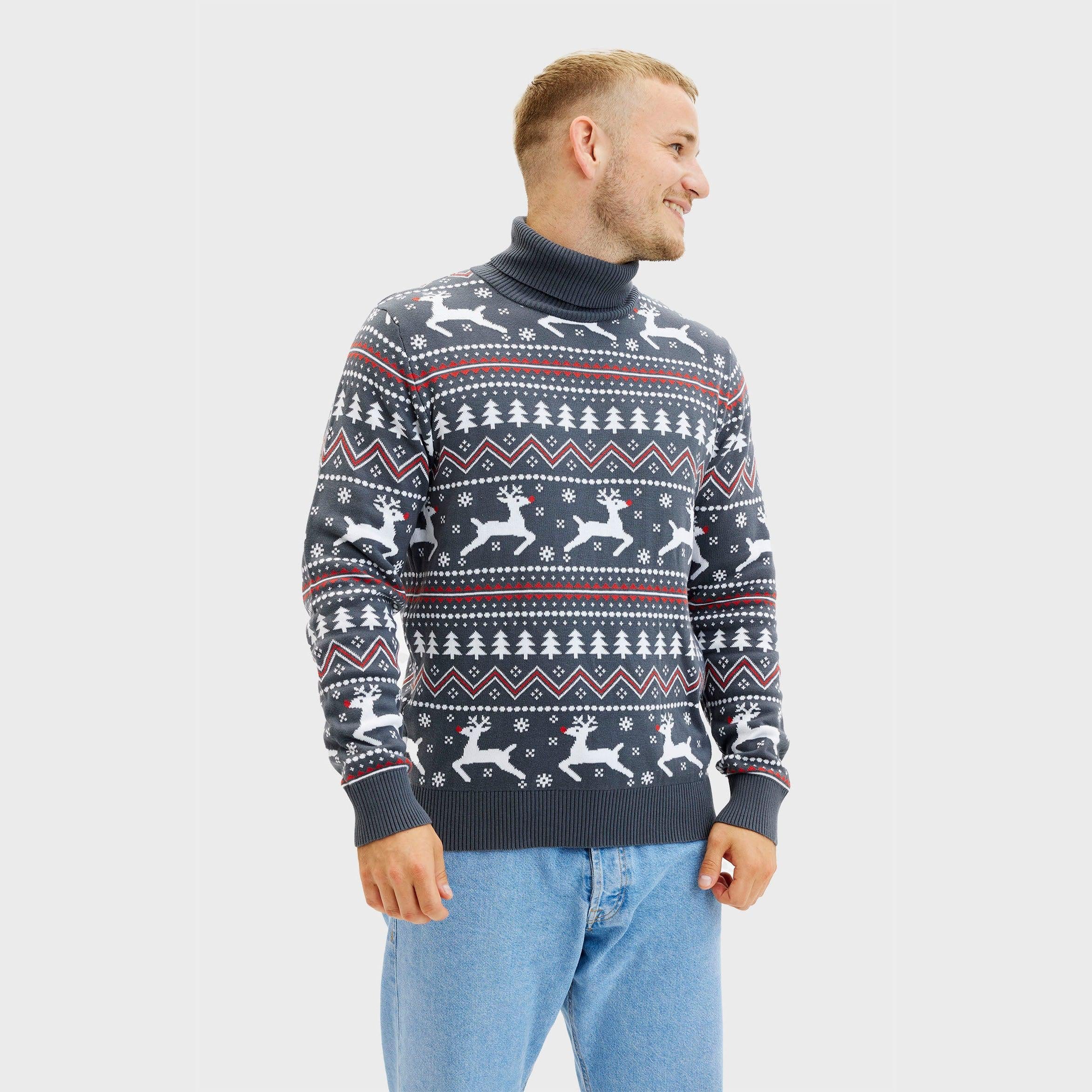 Der Stylische Weihnachtspullover Mit Rollkragen - Herren.
